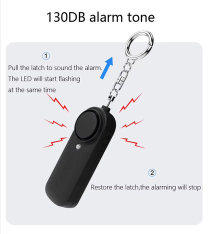 Pull pin to sound the 130dB alarm