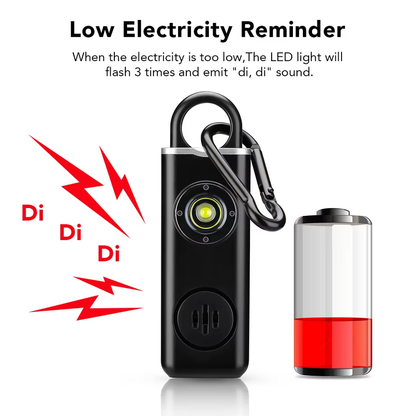 Alarm Osobisty 130dB — Brelok z Syreną i Latarką LED
