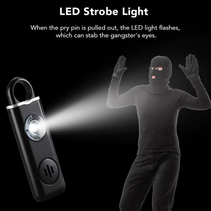 Alarm Osobisty 130dB — Brelok z Syreną i Latarką LED