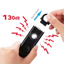 Alarm Osobisty 130dB — Brelok z Syreną i Latarką LED