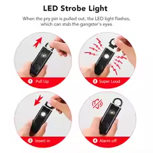 Alarm Osobisty 130dB — Brelok z Syreną i Latarką LED