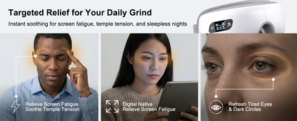 LUMIRA Aura — Podgrzewany Masażer Oczu z Wibracją i Muzyką Bluetooth
